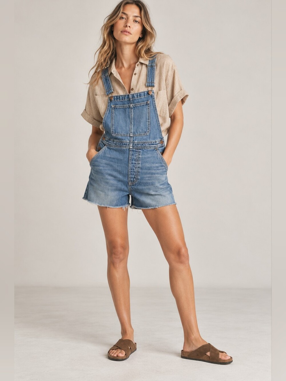 NWT MADEWELL Adirondack Jean Short Shorts Overalls In Wrightwood Wash Denim New